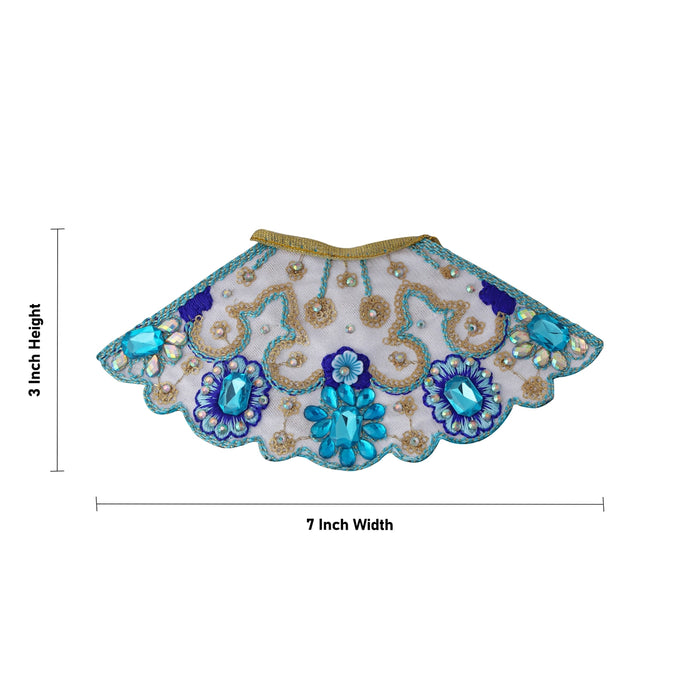 Lehenga Patka - 3 x 7 Inches | Devi Dress / Amman Pavadai / Embroidery Mata Poshak / Devi Vastra for Deity - Devi Vastra
