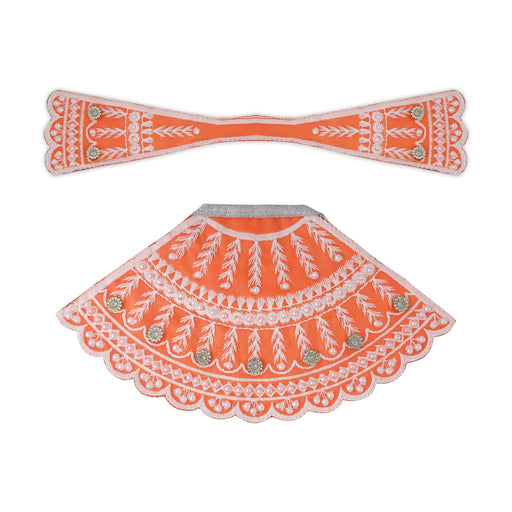 Lehenga Patka - 5 x 9 Inches | Devi Dress / Amman Pavadai / Embroidery Mata Poshak / Devi Vastra for Deity - Devi Vastra
