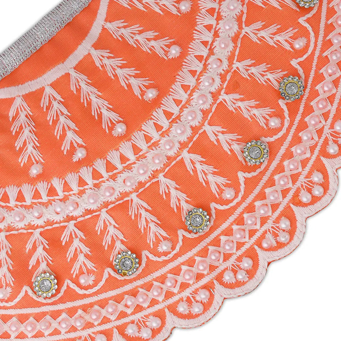 Lehenga Patka - 5 x 9 Inches | Devi Dress / Amman Pavadai / Embroidery Mata Poshak / Devi Vastra for Deity - Devi Vastra