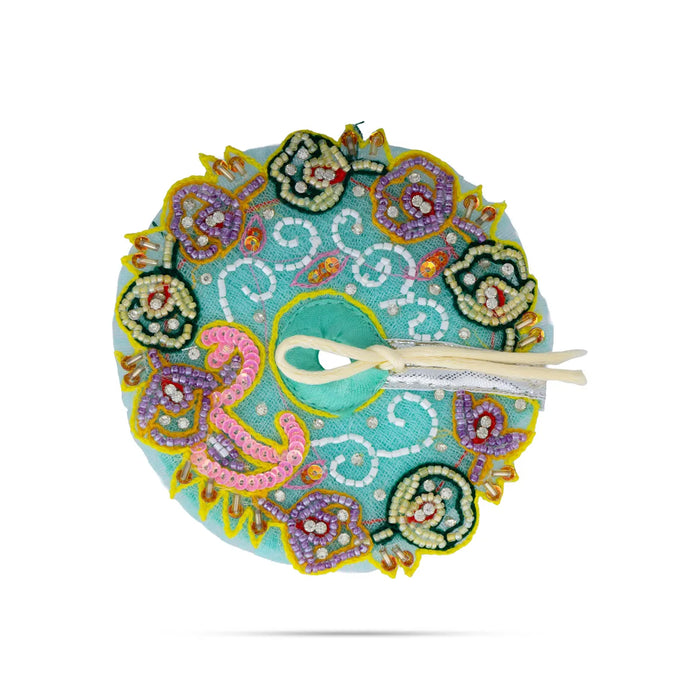 Krishna Dress – 4 Inches | Green Gol Poshak/ Kanha Ji Dress/ Stone-Design Laddu Gopal Clothes for Deity