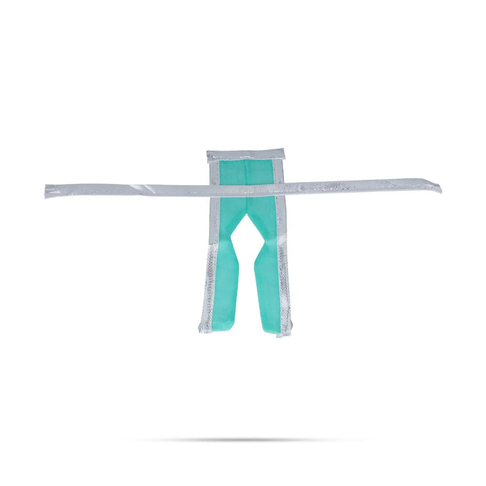 Krishna Dress – 4 Inches | Green Gol Poshak/ Kanha Ji Dress/ Stone-Design Laddu Gopal Clothes for Deity