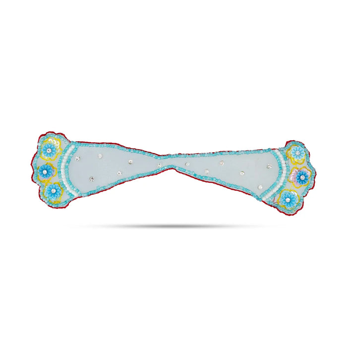 Krishna Dress – 6 Inches | Green Gol Poshak/ Kanha Ji Dress/ Stone-Design Laddu Gopal Clothes for Deity