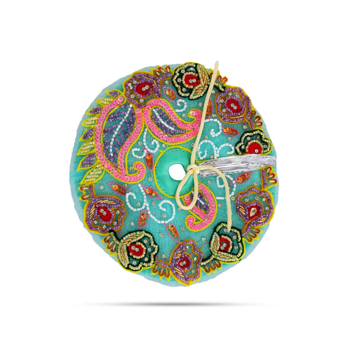 Krishna Dress – 6 Inches | Green Gol Poshak/ Stone-Design Kanha Ji Dress