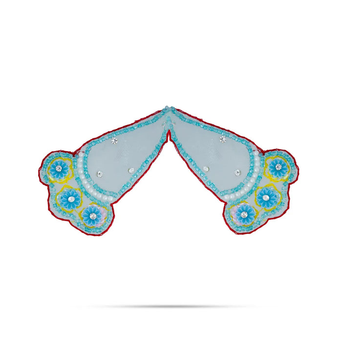 Krishna Dress – 4 Inches | Green Gol Poshak/ Kanha Ji Dress/ Stone-Design Laddu Gopal Clothes for Deity