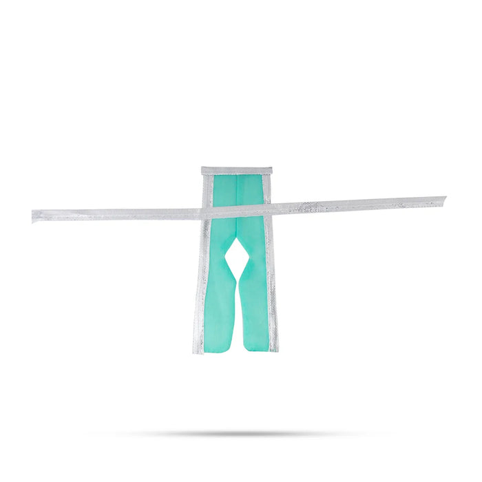 Krishna Dress – 4 Inches | Green Gol Poshak/ Kanha Ji Dress/ Stone-Design Laddu Gopal Clothes for Deity