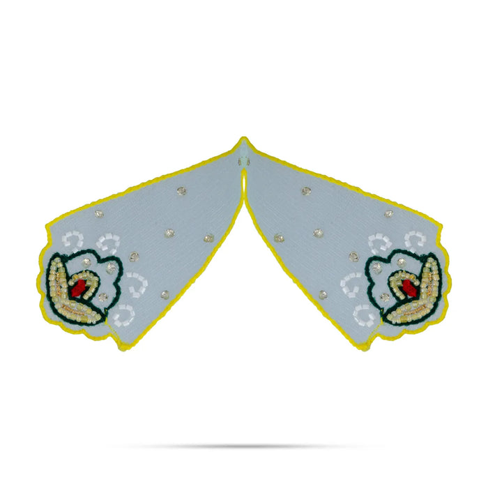 Krishna Dress – 5 Inches | Green Gol Poshak/ Kanha Ji Dress/ Stone-Design Laddu Gopal Clothes for Deity