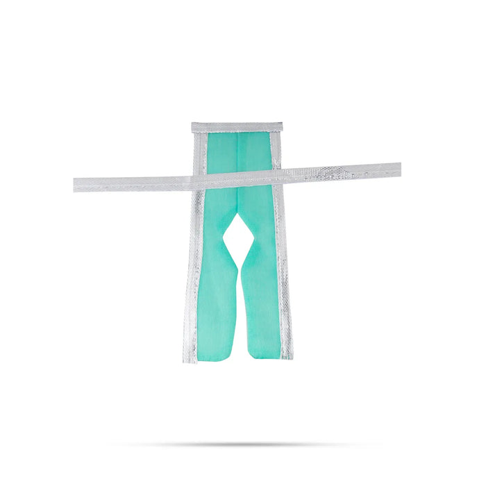 Krishna Dress – 5 Inches | Green Gol Poshak/ Kanha Ji Dress/ Stone-Design Laddu Gopal Clothes for Deity