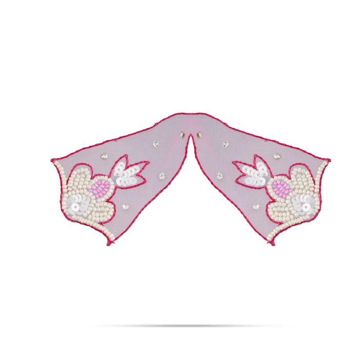 Krishna Dress - 4 Inches | Pink Gol Poshak / Kanha Ji Dress/ Stone Design Laddu Gopal Clothes for Deity