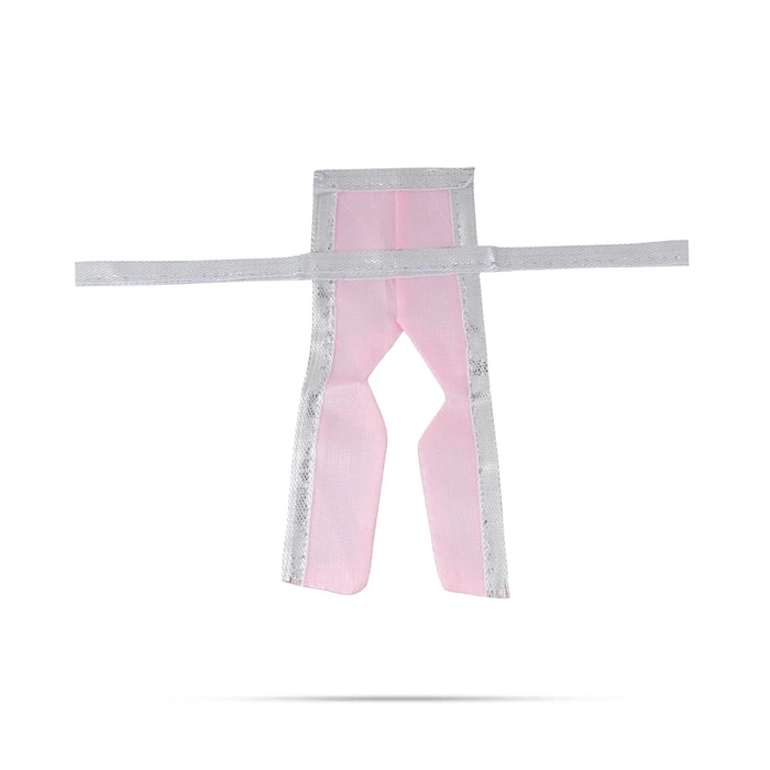 Krishna Dress - 4 Inches | Pink Gol Poshak / Kanha Ji Dress/ Stone Design Laddu Gopal Clothes for Deity