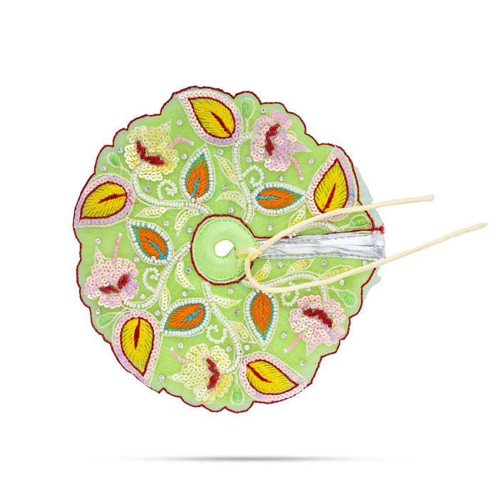 Krishna Dress Set – 6 Inches | Pista Colour Kanha Dress / Fancy Krishna Jari Dress / Laddu Gopal Clothes