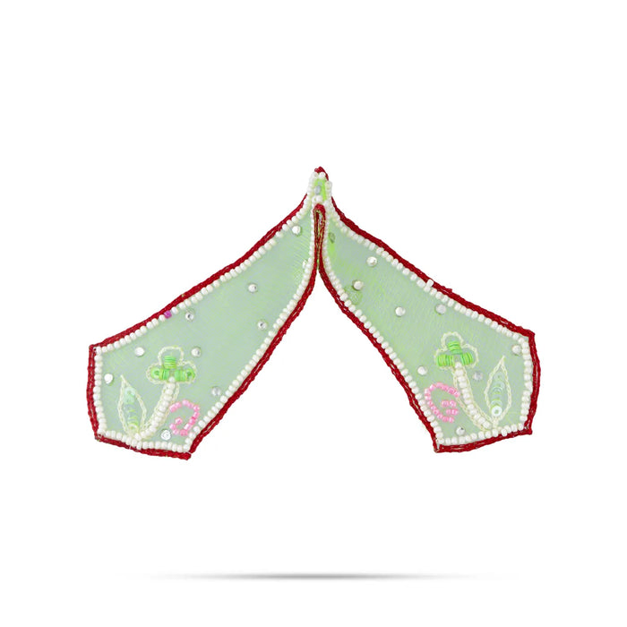 Krishna Dress Set – 6 Inches | Pista Colour Kanha Dress / Fancy Krishna Jari Dress / Laddu Gopal Clothes