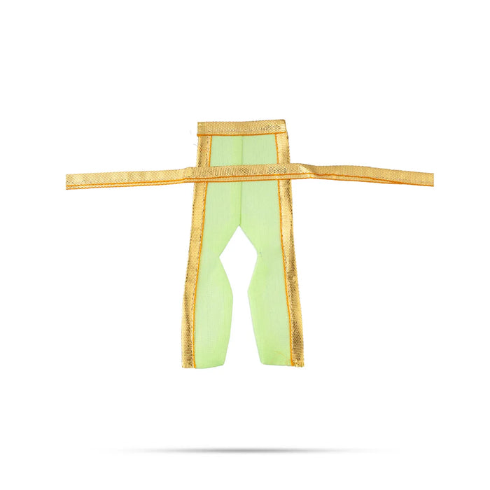 Krishna Dress Set – 6 Inches | Pista Colour Kanha Dress / Fancy Krishna Jari Dress / Laddu Gopal Clothes