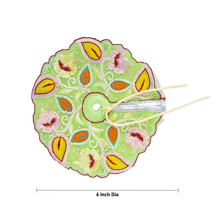 Krishna Dress Set – 6 Inches | Pista Colour Kanha Dress / Fancy Krishna Jari Dress / Laddu Gopal Clothes