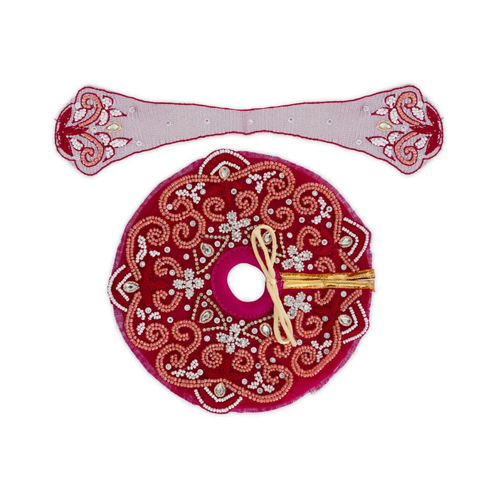 Krishna Dress Set – 6 Inches | Kanha Rani Jari Dress / Krishna Poshak / Laddu Gopal Clothes