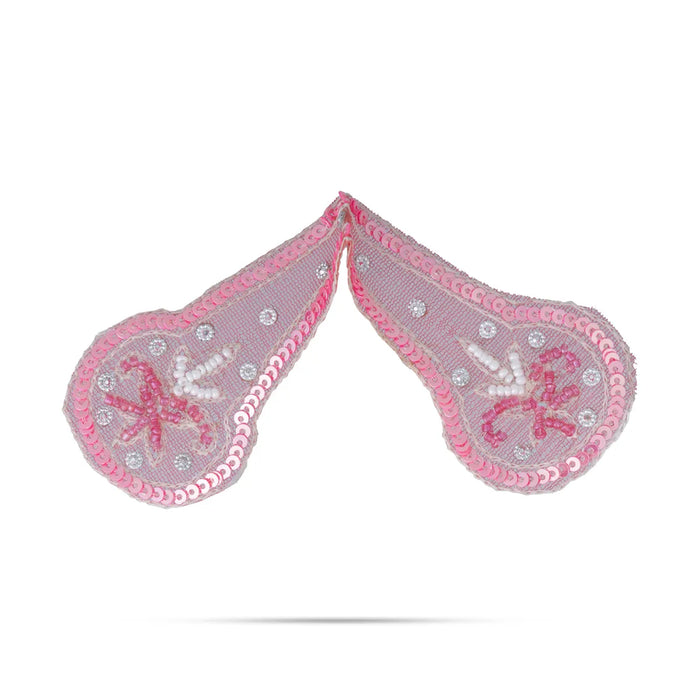 Krishna Dress Set – 4 Inches | Kanha Gajari Zari Dress / Fancy Krishna Outfit / Laddu Gopal Clothes For Deity