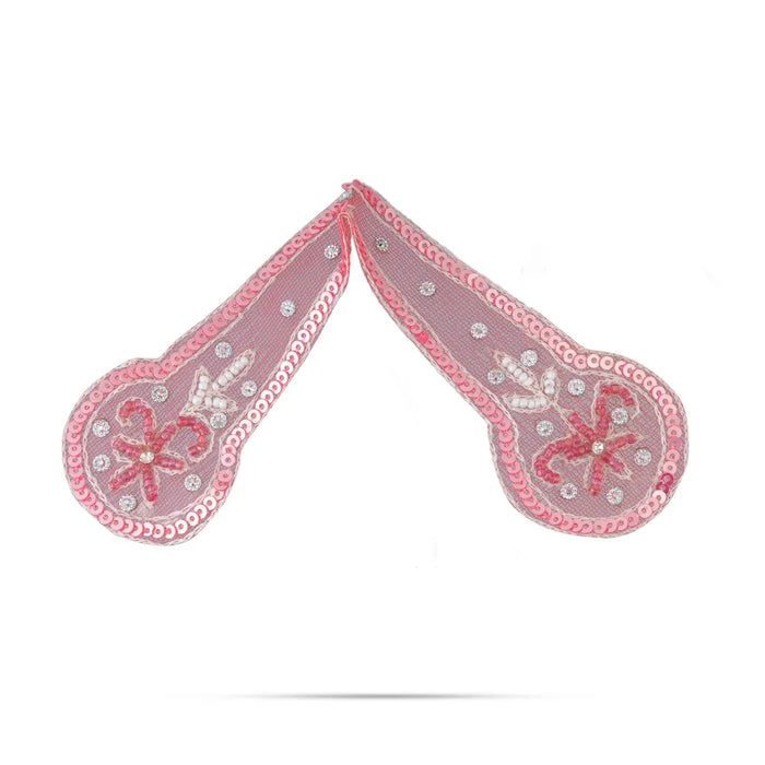 Krishna Dress Set – 6 Inches | Designer Kanha Poshak / Jari And Stone Laddu Gopal Dress Set For Deity Decoration