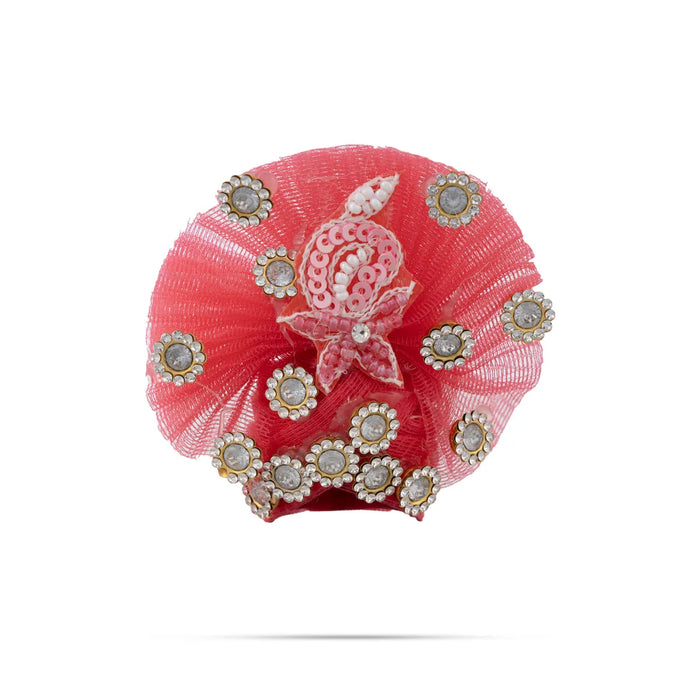 Krishna Dress Set – 6 Inches | Designer Kanha Poshak / Jari And Stone Laddu Gopal Dress Set For Deity Decoration