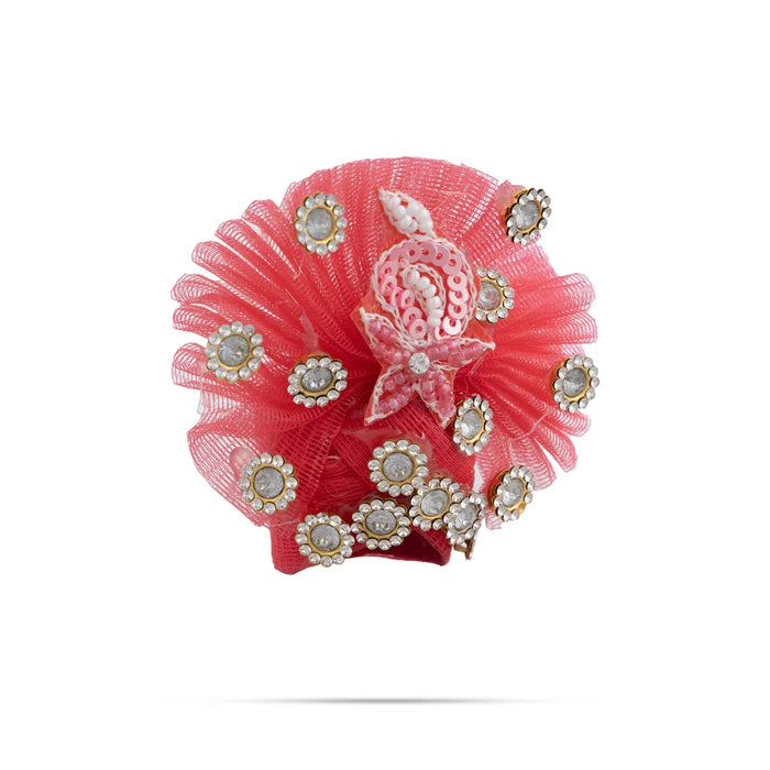 Krishna Dress Set – 6 Inches | Designer Kanha Poshak / Jari And Stone Laddu Gopal Dress Set For Deity Decoration