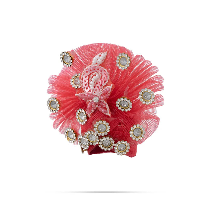 Krishna Dress Set – 6 Inches | Designer Kanha Poshak / Jari And Stone Laddu Gopal Dress Set For Deity Decoration