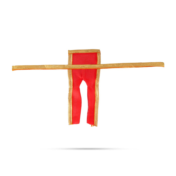 Krishna Dress Set – 5 Inches | Kanha Poshak Set / Jari Fancy Dress / Laddu Gopal Vastra For Deity