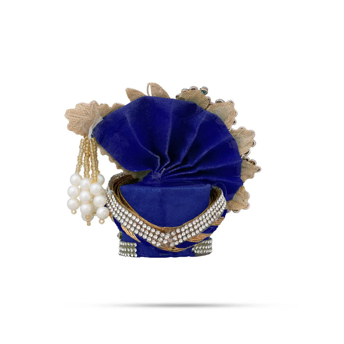 Stone Design Turban – 3.5 X 4 Inches | Deity Crown / Decorative Kiridam / Temple Decor Accessory