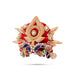 Zari And Stone Design Turban - 3 X 4.25 Inches | Decorative Kireedam/ Kiridam/ Crown For Deity Decor - Head & Face Accessories