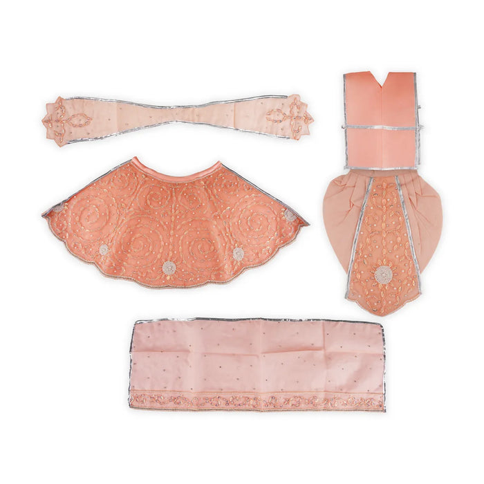 Radha Krishna Dress Set – 10 X 5.5 Inches | Jari Poshak / Fancy Radha Krishna Dress For Deity Decoration