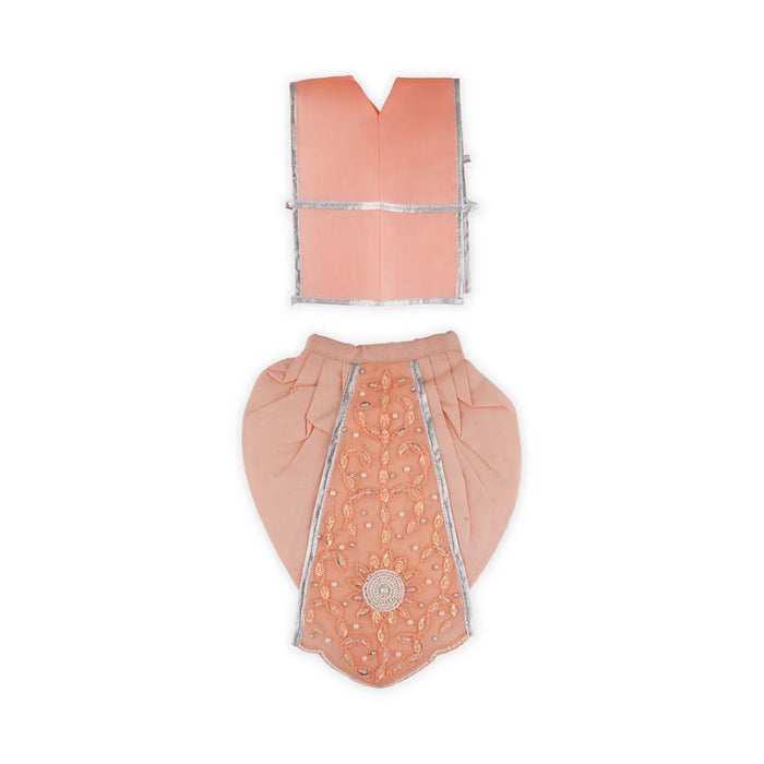 Radha Krishna Dress Set – 10 X 5.5 Inches | Jari Poshak / Fancy Radha Krishna Dress For Deity Decoration