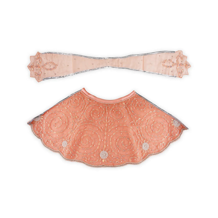 Radha Krishna Dress Set – 10 X 5.5 Inches | Jari Poshak / Fancy Radha Krishna Dress For Deity Decoration