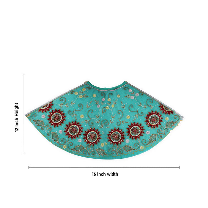 Radha Krishna Dress Set – 12 X 16 Inches | Jari Radha Krishna Poshak / Fancy Krishna & Radha Dress For Deity