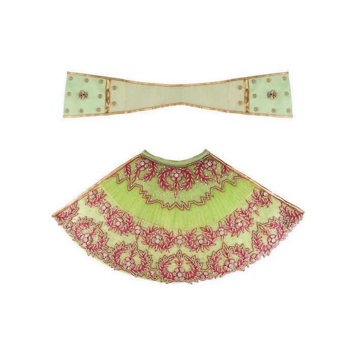 Radha Krishna Dress Set – 12 X 16 Inches | Jari Radha Krishna Poshak / Fancy Krishna & Radha Dress For Deity