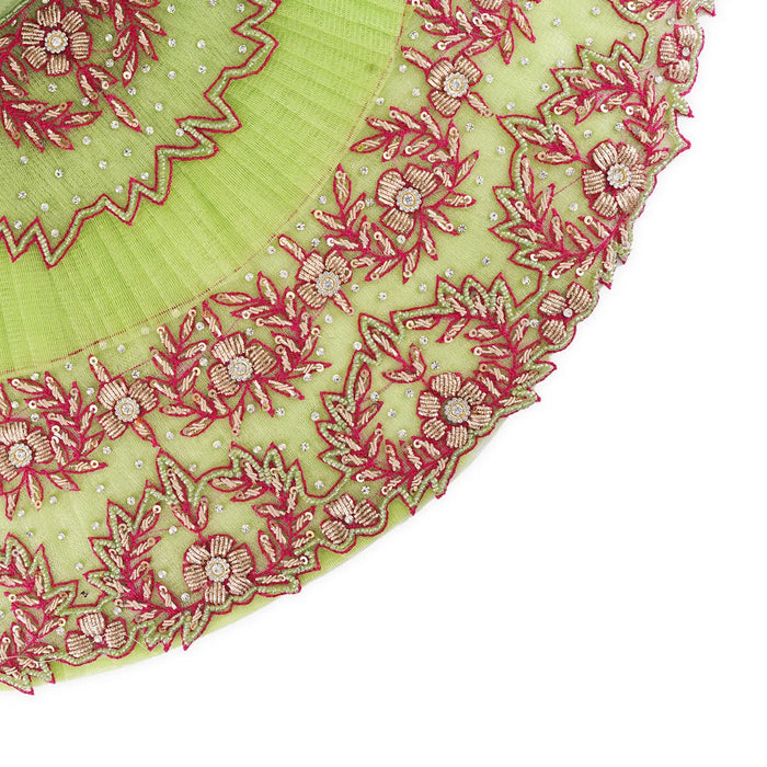 Radha Krishna Dress Set – 12 X 16 Inches | Jari Radha Krishna Poshak / Fancy Krishna & Radha Dress For Deity