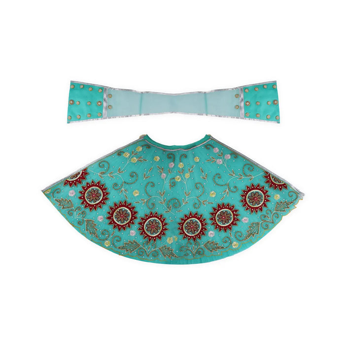 Radha Krishna Dress Set – 12 X 16 Inches | Jari Radha Krishna Poshak / Fancy Krishna & Radha Dress For Deity