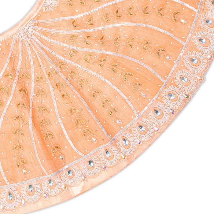 Radha Krishna Dress Set – 12 X 15.5 Inches | Jari Radha Krishna Poshak / Fancy Krishna & Radha Dress For Deity