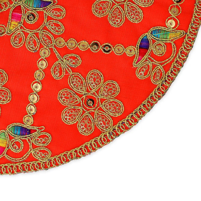 Mata Dress - 4 x 8.5 Inches | Embroidery Amman Pavadai / Mata Poshak / Lehanga patka for Deity