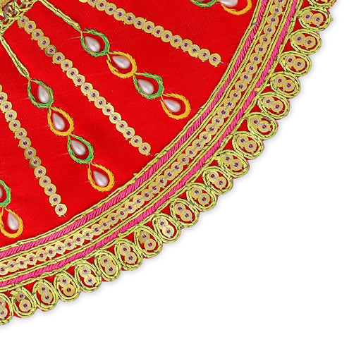 Mata Poshak - 4.5 x 9 Inches | Designer Lehanga Patka / Amman Pavadai / Devi Dress for Deity - Devi Vastra