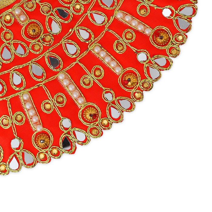 Lehanga Patka - 5 x 9 Inches | Designer Amman Pavadai / Mata Dress / Devi Vastra / Mata Rani Poshak for Deity