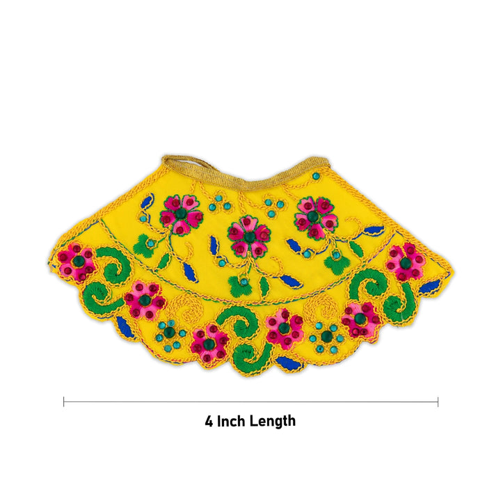 Lehanga Patka - 3.5 Inches | Amman Pavadai / Devi Vastra / Mata Poshak for Deity Decor