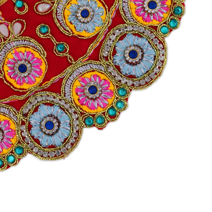 Lehanga Patka - 3.5 Inches | Amman Pavadai / Designer Devi Vastra / Mata Poshak for Deity Decor/ Assorted