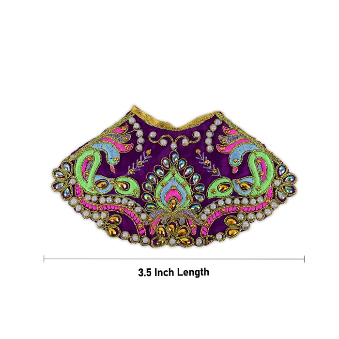 Lehanga Patka - 3.5 Inches | Amman Pavadai / Designer Devi Vastra / Mata Poshak for Deity Decor/ Assorted