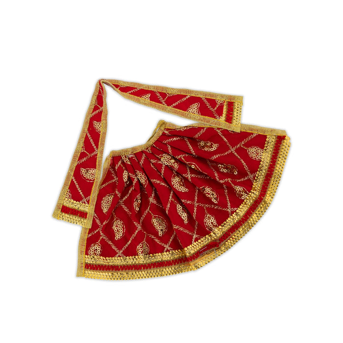 Lehenga Patka - 5.5 Inches | Devi Dress / Amman Pavadai / Embroidery Mata Poshak / Devi Vastra for Deity/ Assorted