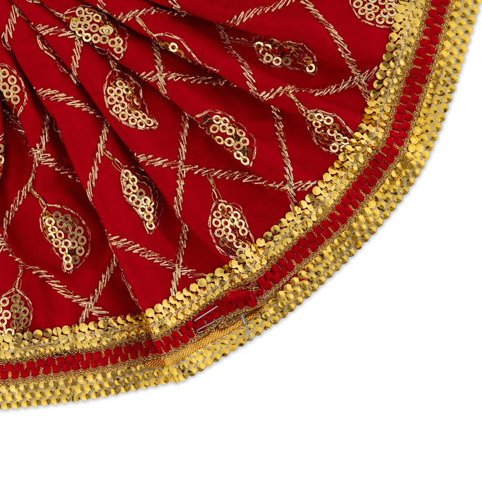 Lehenga Patka - 5.5 Inches | Devi Dress / Amman Pavadai / Embroidery Mata Poshak / Devi Vastra for Deity/ Assorted
