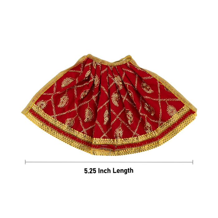 Lehenga Patka - 5.5 Inches | Devi Dress / Amman Pavadai / Embroidery Mata Poshak / Devi Vastra for Deity/ Assorted