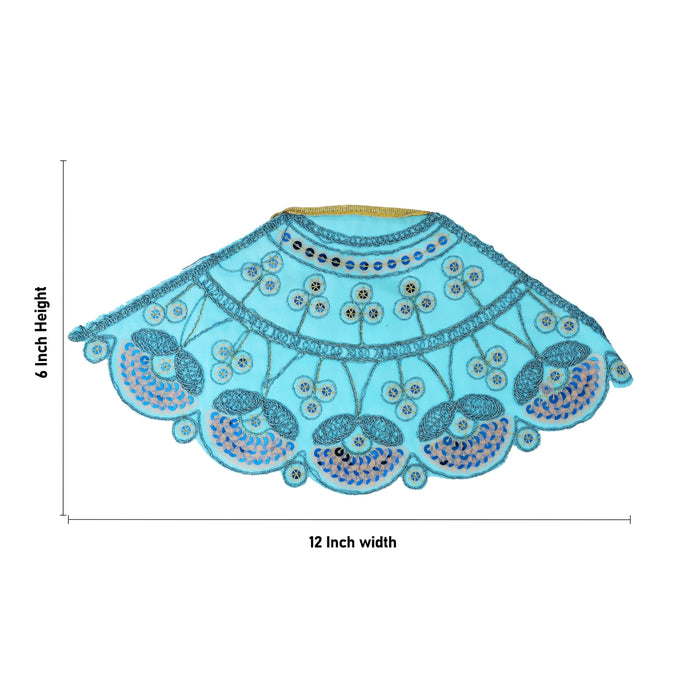 Lehenga Patka - 6 x 12 Inches | Devi Dress / Amman Pavadai / Embroidery Mata Poshak / Devi Vastra for Deity - Devi Vastra