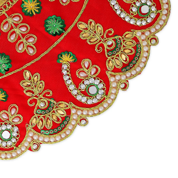 Amman Pavadai - 5.5 x 11 Inches | Mata Poshak / Lehenga Patka / Devi Dress / Devi Vastra for Deity - Devi Vastra