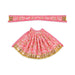 Devi Dress - 7.5 X 11.5 Inches | Mata Rani Poshak/ Lehenga Patka/ Glitter Design Amman Pavadai For Deity Decor - Devi Dress