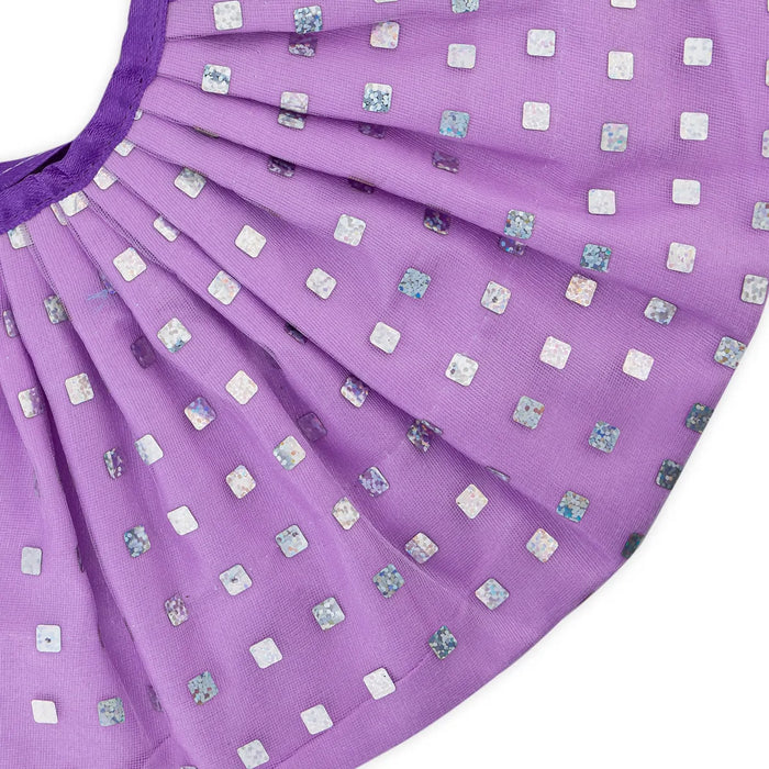 Devi Dress - 5.75 Inches | Mata Rani Poshak/ Lehenga Patka/ Glitter Design Amman Pavadai For Deity Decor - Devi Dress