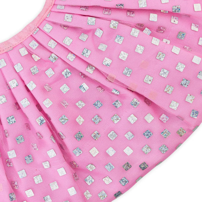 Devi Dress - 5.75 Inches | Mata Rani Poshak/ Lehenga Patka/ Glitter Design Amman Pavadai For Deity Decor - Devi Dress