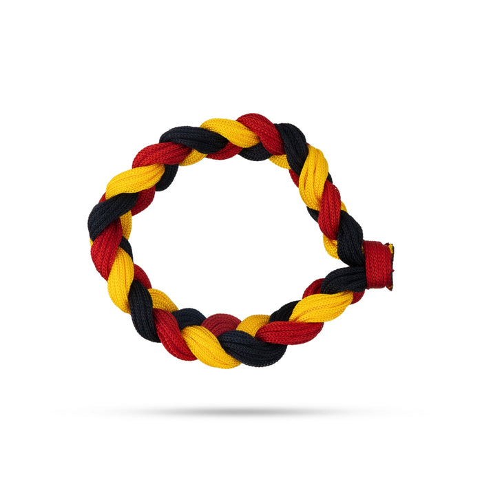 Multicolor Braided Band - 4 Inches | Rope Bracelet / Thread Wrist Band For Men & Women