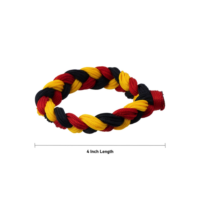 Multicolor Braided Band - 4 Inches | Rope Bracelet / Thread Wrist Band For Men & Women